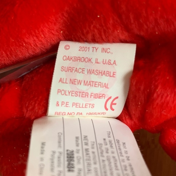 Ty (6) Vintage “Retired”Red (Pierre) Bear with Maple Leaf - Picture 7 of 9